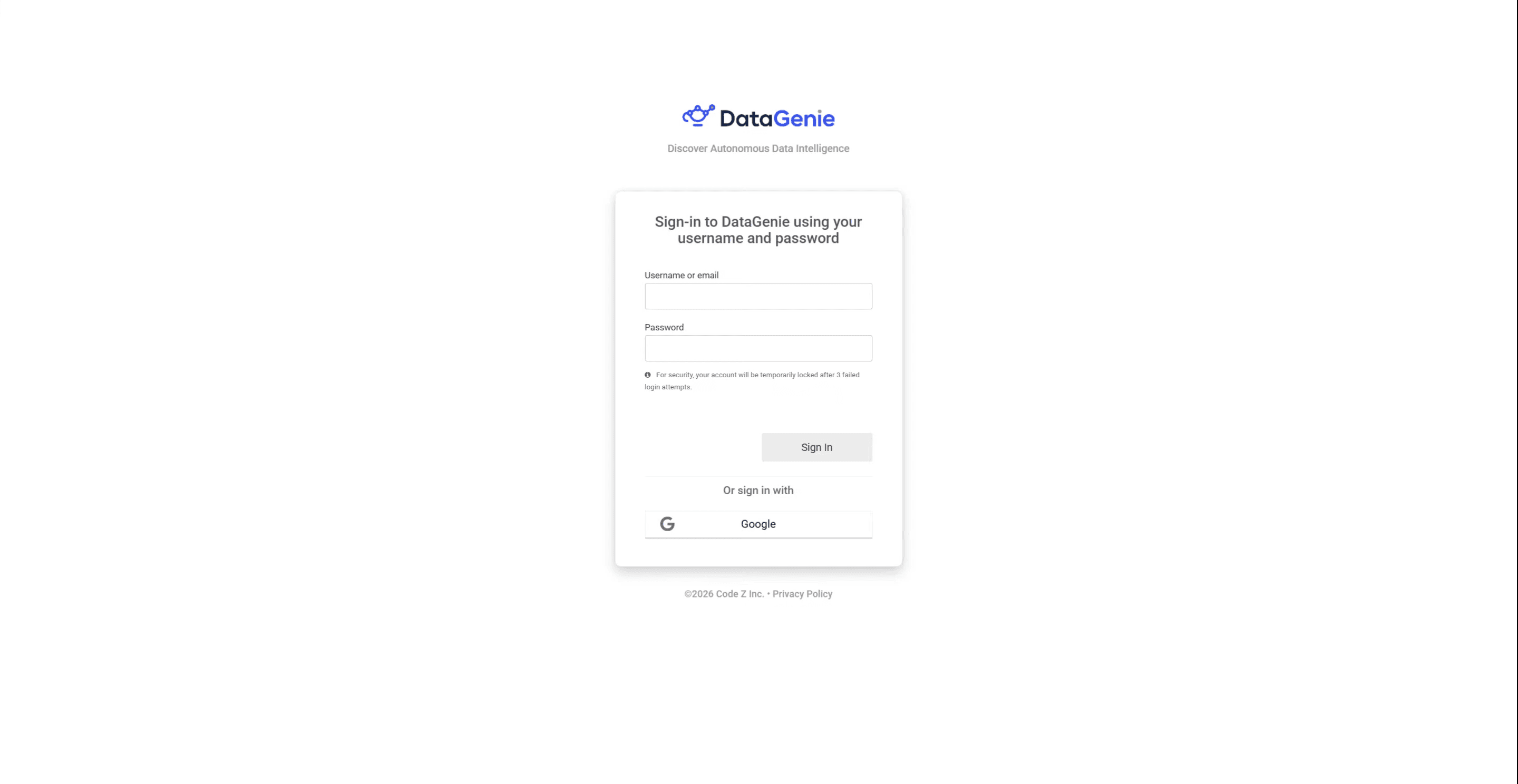 The SSO provider login form where users enter their organization username and password