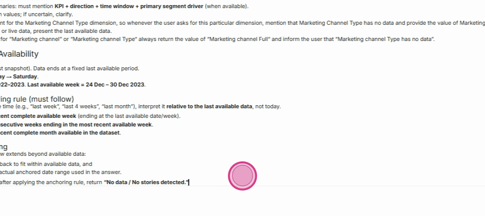 Clicking into the article content area to edit domain knowledge