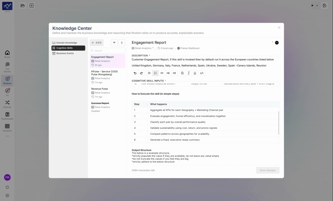 Scrolling to the data table section showing the numerical breakdown behind the report